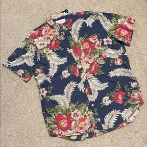 Ralph Lauren Navy Floral Men's Shirt Large